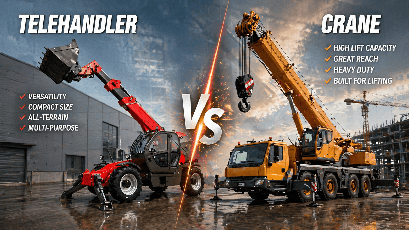 Telehandler vs Crane